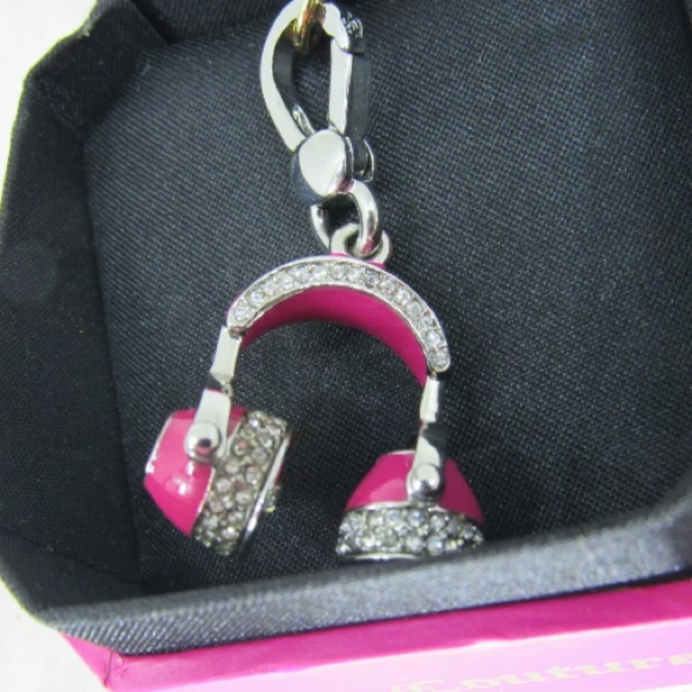 Juicy Couture Pink Pave Headphones charm - Picture 2 of 9